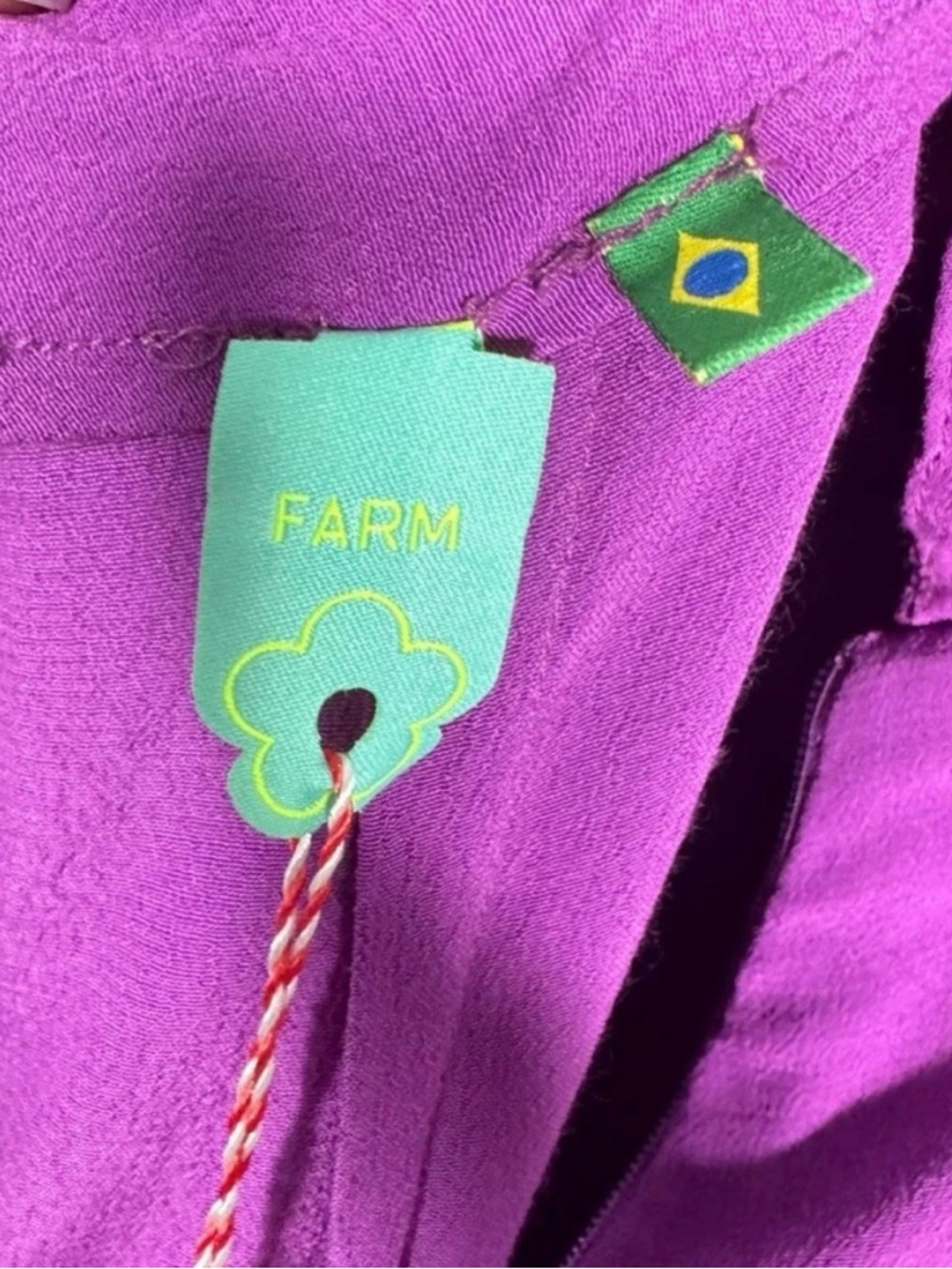 Farm Rio Purple Halter Wide Leg Jumpsuit L NWT Boho Resort Vacation Palazzo - Picture 5 of 11